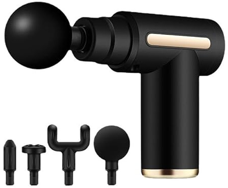 Pistola per massaggio muscolare a 4 punte e 6 velocità, massaggiatore per schiena, nuca e muscoli, allevia la tensione e curvature - massaggio percussivo