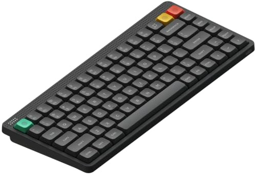 nuphy Node75 Low Profile Wireless Mechanical Keyboard (US Layout) | 75% Hot Swappable Custom Keyboard, 84 Keys Computer Gaming Keyboards, Supports Touch Gestures, Bluetooth/2.4GHz/USB-C