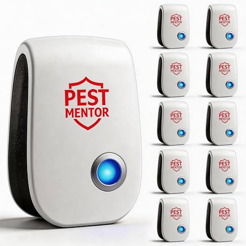 Pest Control Repeller Electronic Ultrasonic Pest Repellent Plug in Indoor for Insect Roaches Spider Ant Mouse Repellent Indoor for Home Basement Attic Garage 10 Packs