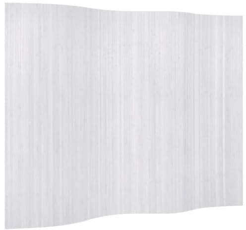 Generico Pannello Divisore per la Stanza in bambù Bianco Larghezza 250 cm Altezza 165 cm,Mobili,Separè,Bianco,6.35 kg,241670