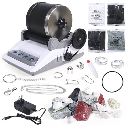 Electric Rock Tumbler Kit con Timer per Lucidatura Gemme DIY