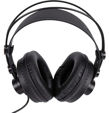 XUMIUZIY Cuffie da Gioco Cablate, Cuffie Stereo HiFi Over-ear con Riduzione del Rumore in PVC PU per PC Home Studio con Driver da 50 Mm