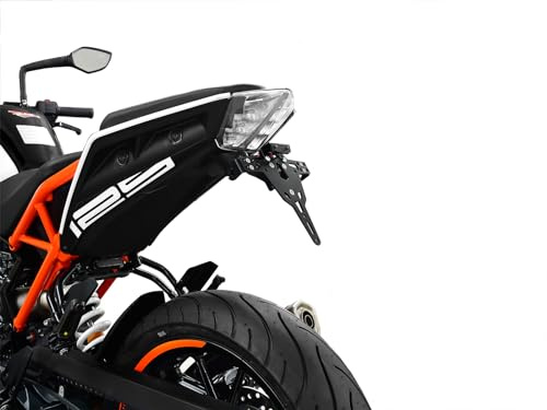 ZIEGER Pro 10003108 Kennzeichenhalter Kennzeichenträger Nummernschild Halter Halteplatte kurzes Heck inklusive Kennzeichenbeleuchtung und Rückstrahler Umbau Streetfighter