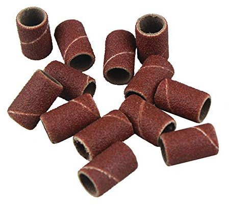 BE-TOOL Schleifbänder-Set – 200 Stück Schleifbänder Hülsen mit 4 Dornen, kleine Schleifpapier-Ringe, Polierwerkzeug für Metallrostentfernung, Holz, Polieren (80#)