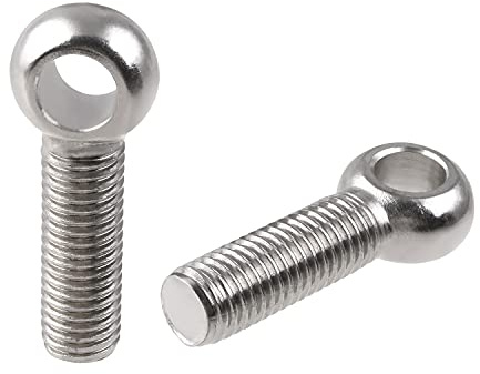 MroMax Lot de 2 boulons à œil M14 x 50 mm en acier inoxydable 304 Filetage métrique