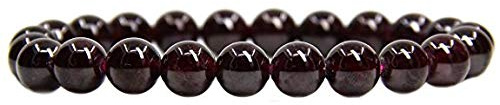 Emilys Gems Kraft - Power - Chakra Armbänder | Dehnbar | 8mm Naturstein - Für Ihr Wohlbefinden - Blutgranat