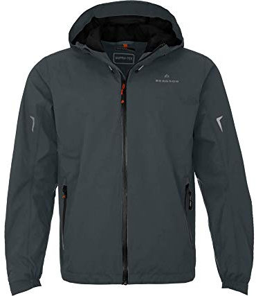 Bergson EGGEN | Herren Regenjacke, Netzfutter, 12000 mm Wassersäule, Ebony [949], 56 - Herren