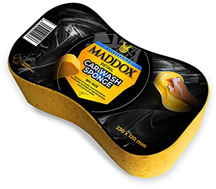 MADDOX DETAIL - Car Wash Sponge | Spugna Superassorbente per il Lavaggio dell'Auto | Alta Efficienza e Protezione per il Tuo Veicolo | Porosità Grossa | Versatilità nel Lavaggio dell'Auto
