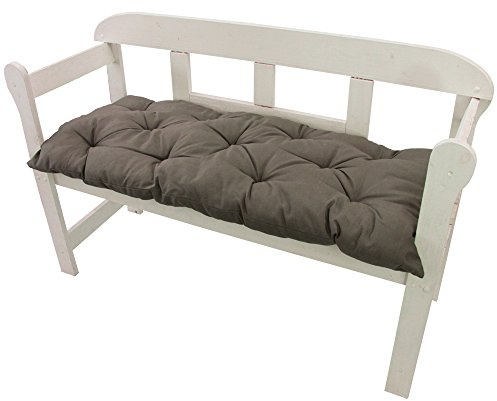 NYVI Bankauflage Ibiza 140x45 cm Grau - Polsterauflage für Gartenbänke Gemütlich & Langlebig - Sitzauflagen für Bänke Outdoor & Indoor - Sitzkissen Auflage Bank Sitzbank