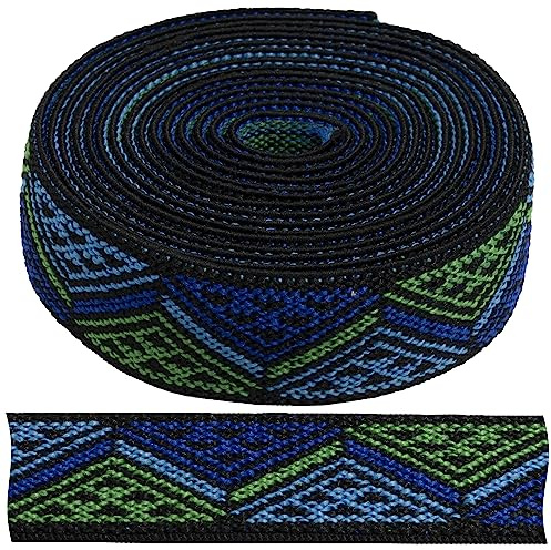 AERZETIX - C67315 - Bande élastique décorative tricotée plate 2 m - largeur 25 mm - couleur multicolore - confection mercerie couture caleçon vêtements sport tissu ceinture pantalon jupe