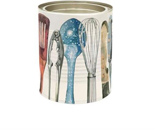Elite Gift Boxes Emma Bridgewater - Making & Baking Utensil Holder Round Ridged Tin 100(d) x 110 mm, BAK2968