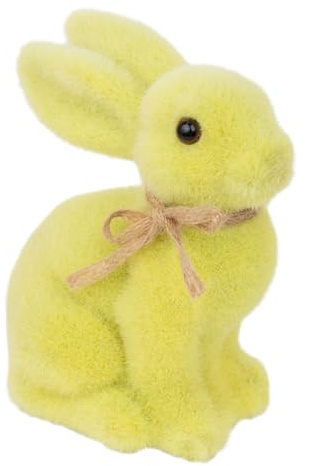 Talking Tables Yellow Artificial Grass Bunny Easter Table Decorations Centrepiece (6) Moss Rabbit Figure | for Kids Birthday, Mad Hatter Tea Party, Alice in Wonderland Themed Party Prop, H x15cm