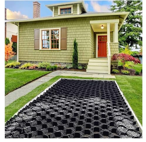 RTOWERM Stabilisateur Gravier Grille de sol Geocell de 2 pouces, grille de gravier de sol HDPE Geogrid, allée de géogrille, système de pavé perméable Grille de stabilisation du sol Pavés perméables Ge