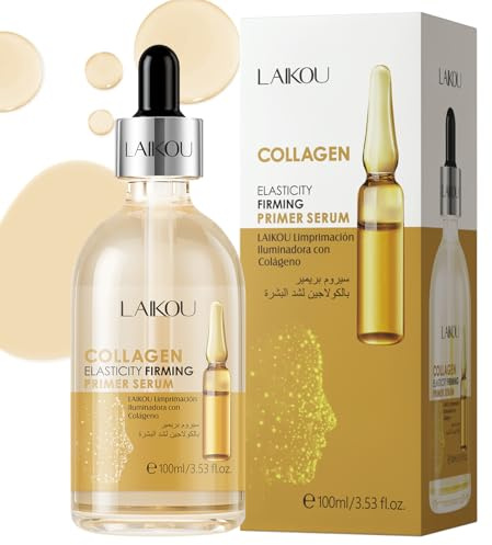 Återfuktande Ansiktsserum 100 ml – Fuktgivande Essence för Alla Hudtyper, Effektiv mot Mörka Fläckar, Rynkor och Ger Lyster (100ml, Collagen)