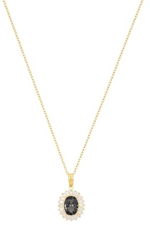 Amor Kette mit Anhänger 925 Sterling Silber Damen Halsschmuck, mit Zirkonia synth., 42+3 cm, Grau, Kommt in Schmuck Geschenk Box, 2039082