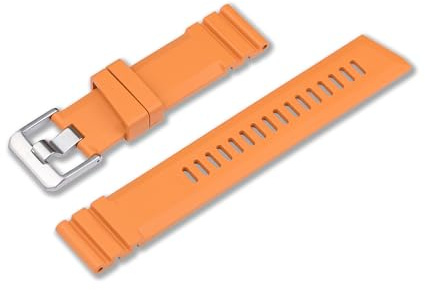 Crafter Blue CB51 Watch Strap Professional Diver Straight End FKM Rubber Strap Replacement Band for All 22mm Width Lug Watches, Orange