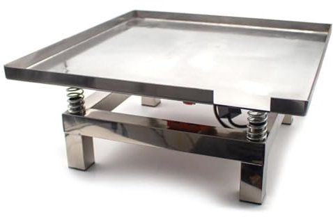 SRFTT Petite Table vibrante en béton 35 x 35 cm, Mini Table vibrante en Acier Inoxydable, Plaque vibrante Plate en béton 3 000 TR/Min, Banc d'essai Vibrant pour Blocs