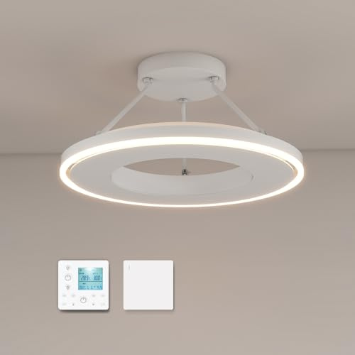 Infrarotheizung Deckenmontage 1040 Watt, Infrarot Deckenheizung mit LED Licht Beleuchtung, Deckenheizstrahler mit Thermostat Fernbedienung, Elektroheizung Heizplatte Heizpaneel Heizkörper