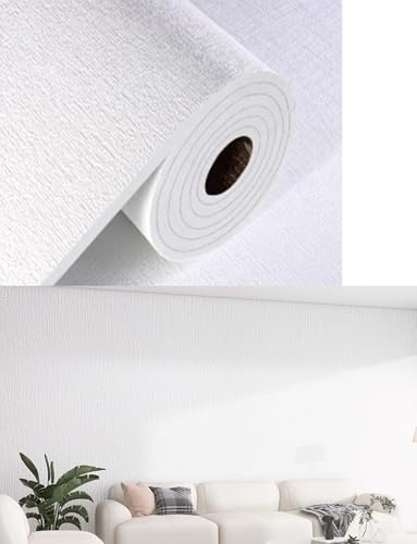Papel tapiz térmico aislante, adhesivo de pared autoadhesivo de 0,5 cm de grosor, paneles de pared insonorizados for decoración de paredes y dormitorios.(Milk,1000x50cm/390x19.5in)