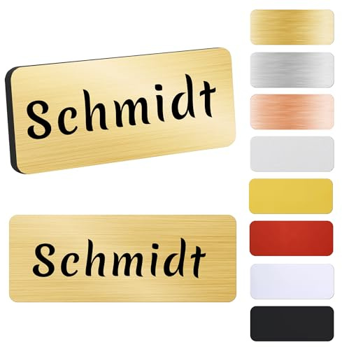Tiklife Plaque Personnalisée en Acrylique Auto-adhésive, Plaque de Porte et Plaque Boîte aux Lettres, Plaque Nom avec Gravure Texte, Chiffre ou Symbole, Résistante aux Intempéries et aux UV 2 pièces