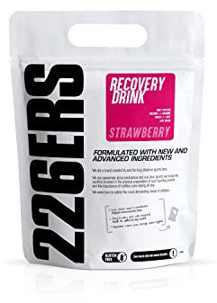226ERS Recovery Drink | Recuperador Muscular con Proteína Whey, Creatina, Hidratos, Triglicéridos y L-Arginina, Sin Gluten, Fresa - 500 gr