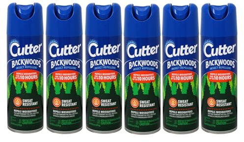 Cutter Backwoods Insect Repellent, Sweat Resistant, Repels Mosquitoes Up to 10 Hours, 6 oz (Pack of 6)