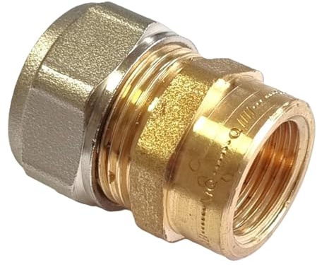H2O-Flex® 26er Schraubfitting mit 3/4 Innengewinde, Aluverbundrohr 3,0mm | Übergang Klemmringverschraubung für Mehrschichtverbundrohr 3,0mm, DVGW zertifiziert, Messing-Anschlüsse, korrosionsbeständig