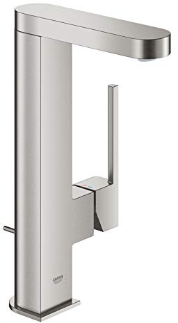 GROHE Plus | Badarmatur - Waschtischbatterie,mit Temperaturbegrenzer| Einlochmontage | supersteel | 23843DC3