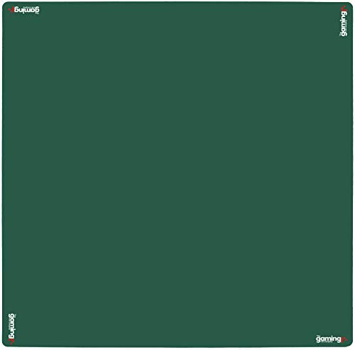 The Gaming Mat Company 84 cm x 84 cm - Tapis de table noir de qualité supérieure - Poker, pont, dominos, mahjong, jeu de cartes - Housse de table de jeu carrée - Dessus et tapis pour jeux de cartes