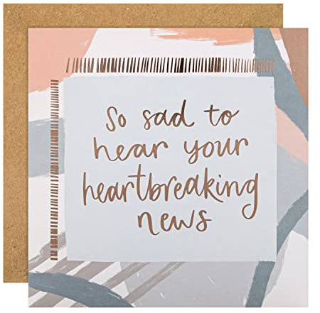 Hallmark Trauerkarte – modernes textbasiertes Design