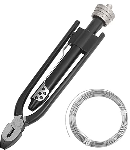 Nachee 6 Inch Safety Wire Pliers with 25ft Stainless Steel Twist Safety Lock Grip Wire .032, Twisting Tool for Motorcycle/Dirt Bike Grips, Aircraft, Auto Industry
