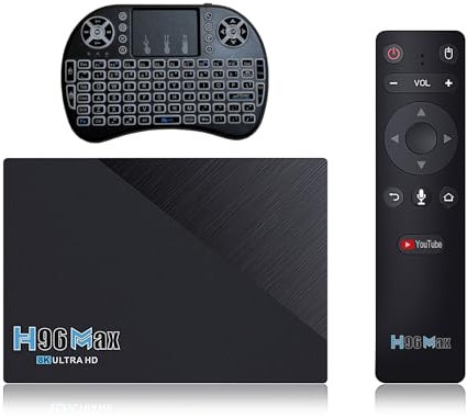 8GB 128GB H96 MAX RK3566 Android 11.0 TV Box Smart Set Top Box Dual WiFi 2.4G & 5G LAN 1000M BT4.0 Supporto HEVC H265 4K con tastiera i8 retroilluminata