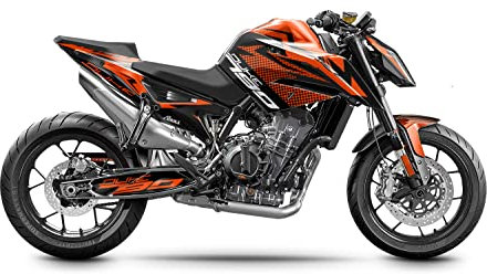ARider Dekor (Aufkleber) passend für KTM Duke 790 2018-2020 | Sonic Edition (Orange)