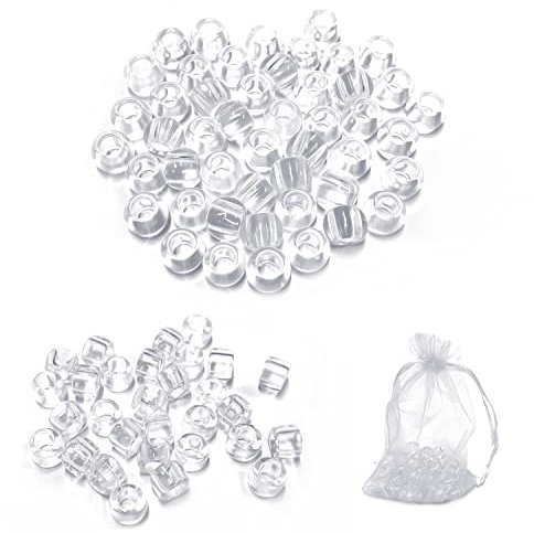 80 Stück geflochtene Dreadlocks Haarschmuck Flechten transparent für DIY Frisurgurt Aufbewahrungstasche