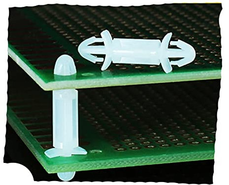 100 Stück weißer Nylon-Leiterplatten-Abstandshalter, feste Platte, PC-Platine, Säule, Isolierung, Motherboard-Halterung, LCF, 3 mm ~ 25 mm, Spacer-LCF-11 (100 Stück)