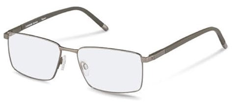 Rodenstock Quadratisch Metall Brillen in Light Gunmetal, Dark Grey für Herren, Brille mit Sehstärke, optional mit Sonnenbrillen tönung oder Blaulichtfilter (Modell R7047)