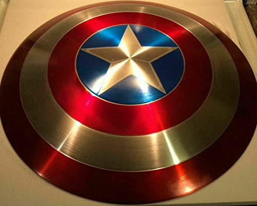 Nautical Replica Hub Captain America Shield 22 Inch Mild Steel Round Leather Grip Wall Decor Shield Gift Item