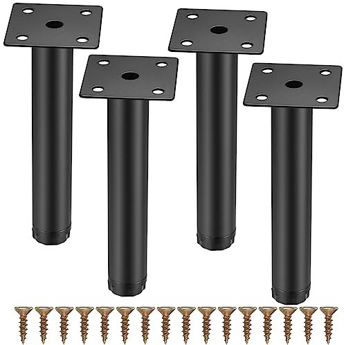 Fulushouxi 4 Piezas Patas para Muebles, Patas Ajustables 7,1 Pulgadas/18 cm para Armario, Patas Pies de Soporte para Sofás/Muebles/Mesa/Silla/Escritorio/Cocina/Gabinete