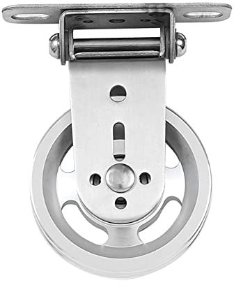 Umlenkrolle mit Kugellager 1 stücke Traktionsrad Edelstahl Silent Nut Durable Turnhallenblock Lager Hubscheibe Training Hängende Fitnesszubehör (Color : Silver)