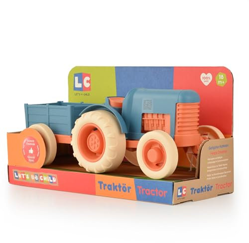 Tractor Toy Set for Kids | Educational Farm Toys Tractors and Trailer for Toddler, Safe, BPA-Free, Fun Indoor & Outdoor Play, Enhances Motor Skills, Hand-Eye Coordination | Boys, Girl, Baby Gifts
