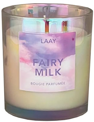 LAAY Fairy Milk Duftkerze - Hochwertige Duftkerze mit Vanille und Sandelholz - Entspannende Aromatherapie-Kerze - Handgegossene, natürliche Sojawachs-Kerze 250gr