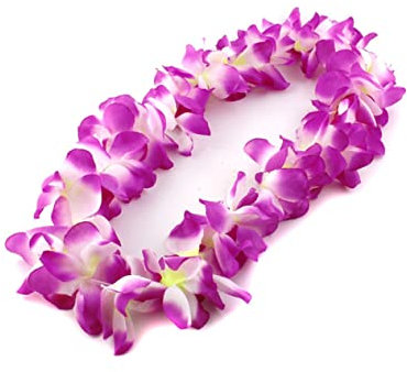 Abaodam Tropische Blumen Girlande Hawaii Hula Kranz Lila Und Dekoration Für Strandpartys Karneval Aloha Events Bunte Blüten Für Festliche Anlässe