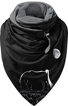 GBEN Damen Schal Baumwolle Dreieckstuch Frauen Warm Winterschal Herbstschal Dreieck Schal Halstuch Scarf Kuschelige Halswärmer Wollschal Strick-Pullover Umhängetuch Schlauchschal (T1-C, One Size)