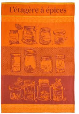 Coucke Geschirrtuch, Bedruckt, aus Baumwoll-Jacquard, Gewürzregal, 50 x 75 cm