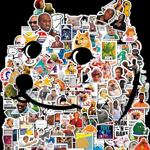 337PCS Funny Meme Stickers Pack, Waterproof Funny Stickers, Vinyl Sarcastic Meme Decals for Laptop, Water Bottle, Phone, Kindle, Journal, Scrapbook, Bumper, Skateboard, Luggage, No Repeats