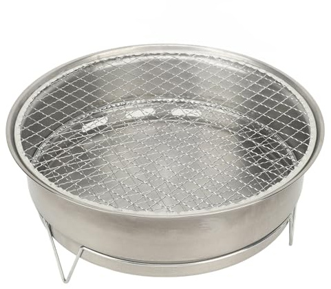 POYHKFD Barbecue à Charbon de Bois, Barbecue Coréen, Barbecue Rond Portable, Poêle à Charbon de Bois Compact Multifonctionnel pour Pique-nique, Camping, Barbecue KBBQ Intérieur