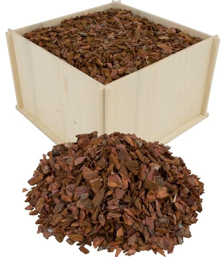 delegn Corteccia di Larice Naturale, Pezzatura Piccola, Confezione da 10 Litri per Pacciamature, Decorazioni e Giardini (4 Scatole - 40LT)