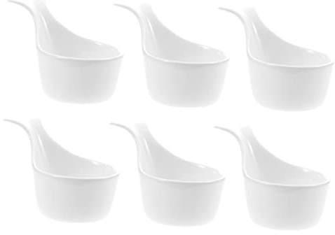 LABRIMP Set 6 Mini Ciotole in Ceramica a Forma di Coda di Balena, Piatti per Salsa di Soia Design Profondo, Antibatteriche senza Piombo, Adatte per Casa e Ristoranti