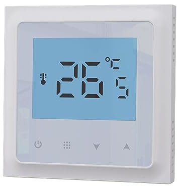 Controlador de Temperatura de Calefacción por Suelo Radiante, Termostato de Calefacción por Suelo Radiante, Modo Manual Temporal Programable 90-240VAC para Oficina