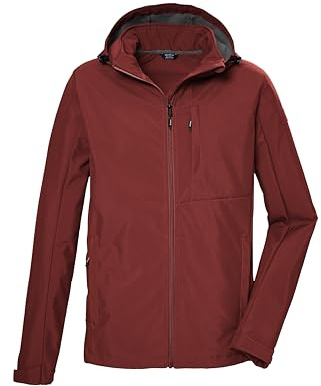 killtec Softshelljacka/utomhusjacka för män med huva KOS 103 MN SFTSHLL JCKT, tegelröd, XL, 42814-000